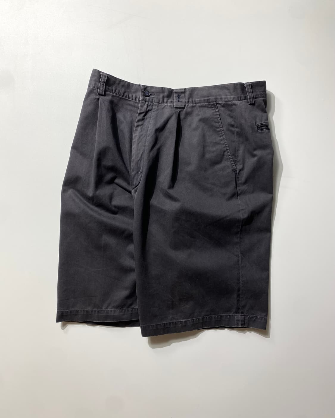 [32] 90-00s YSL 입생로랑 그레이 코튼 쇼츠 상품이미지1