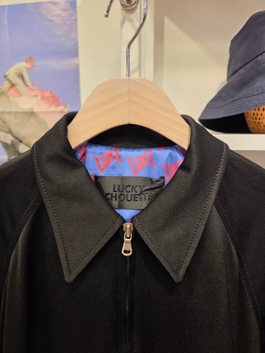 럭키슈에뜨 자수 블루종 항공 점퍼 상품이미지2