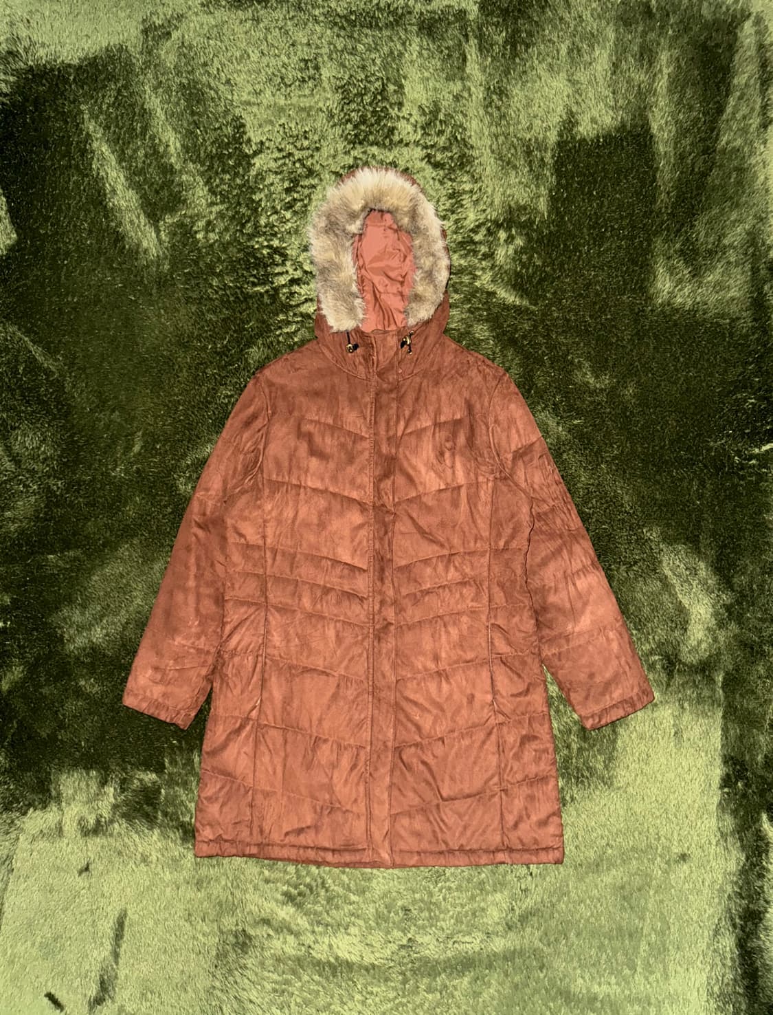 [L] L.L.Bean 엘엘빈 우먼즈 투웨이 퍼 패딩 코트 카멜 상품이미지1