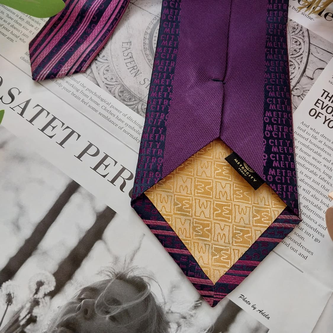 메트로시티 실크 스트라이프 로고 넥타이 8.8cm A+등급 K1452
 상품이미지7