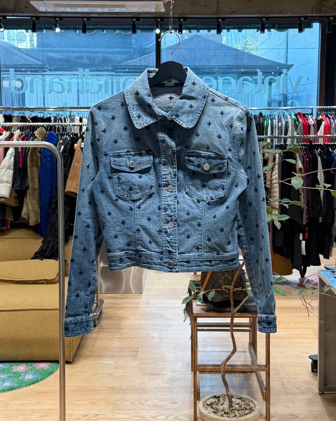 스텔라 매카트니 데님 패턴 자수 자켓  상품이미지1