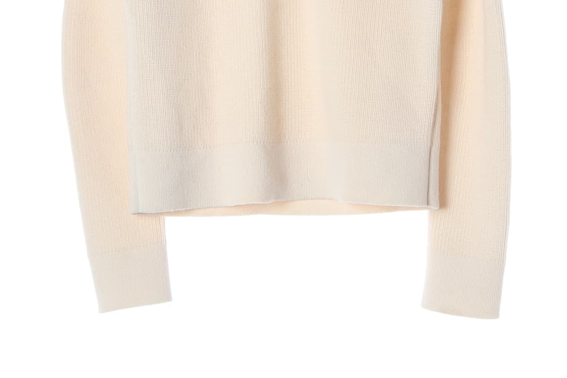 르메르 울100% 크림 아이보리 숄카라 브이넥 니트 스웨터 상품이미지5