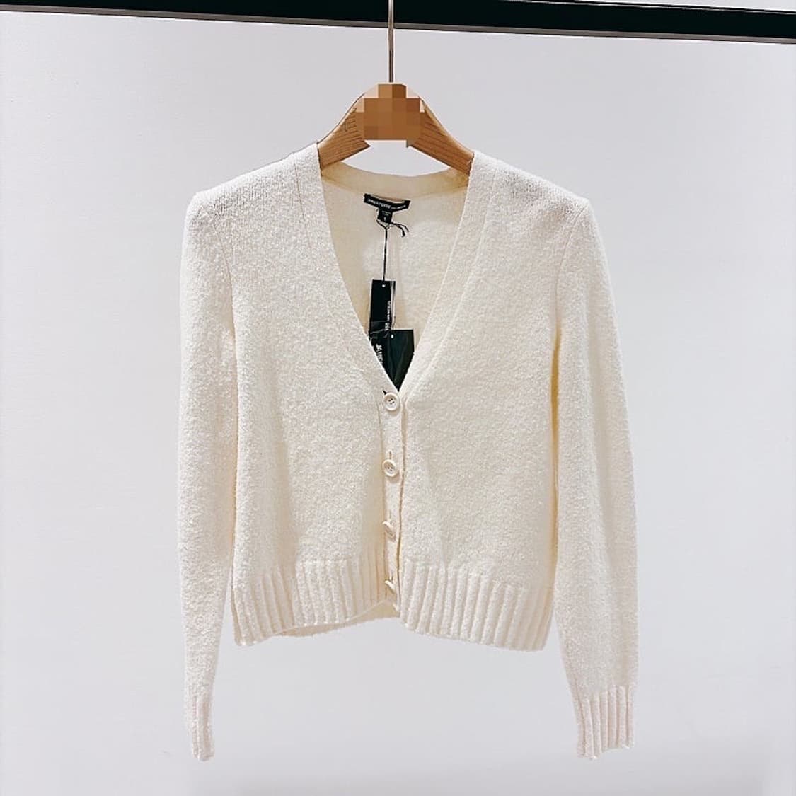 (정품/새상품) 제임스펄스 여성 아이보리 캐시미어 혼방 니트 가디건 상품이미지1