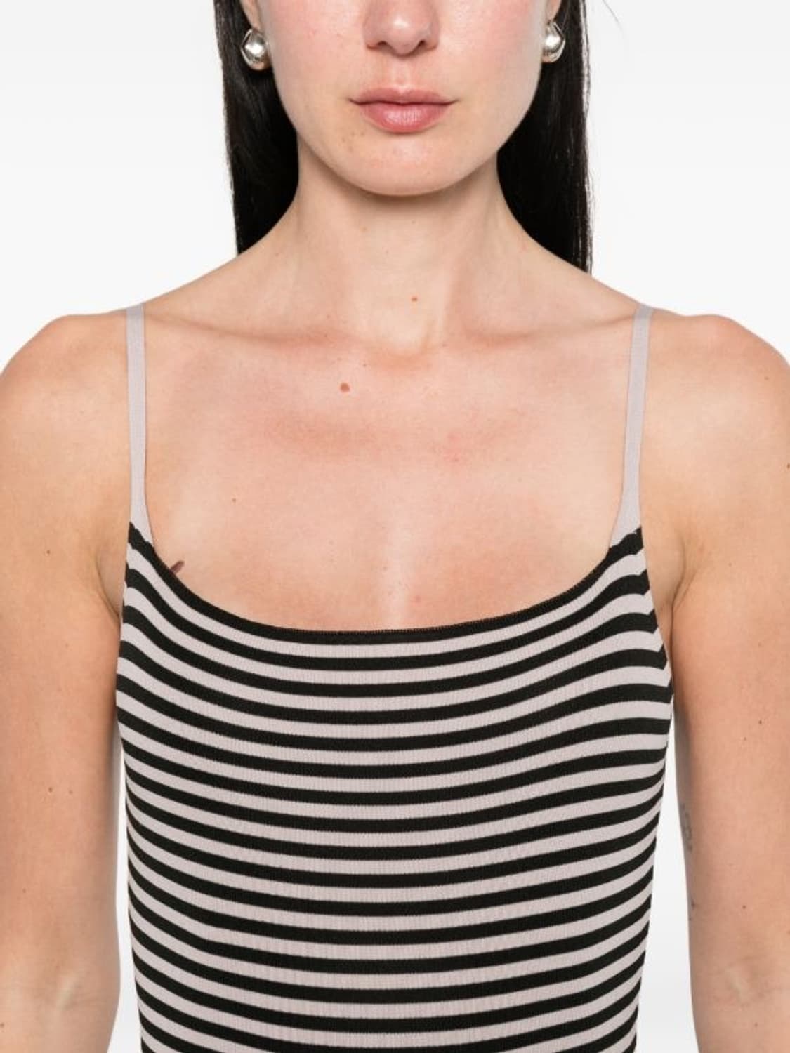 [XS,S,M]기마구아스 Camu 스트라이프 원피스/블랙 상품이미지5