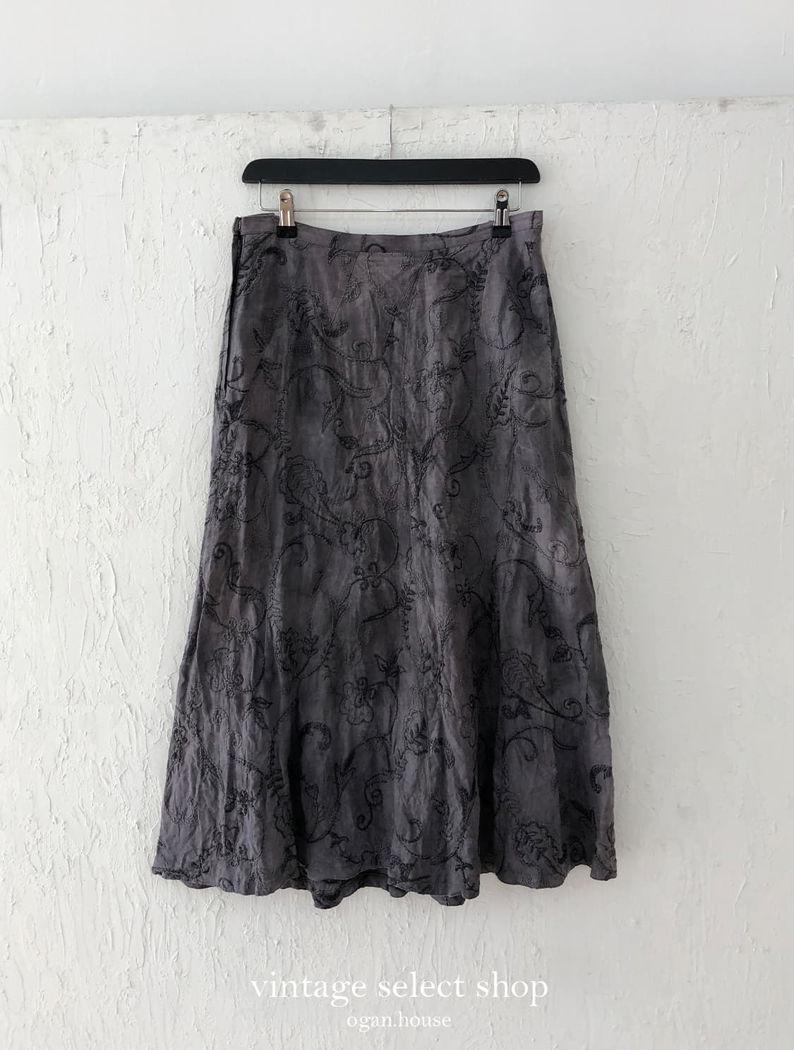 vintage embroidery flare skirt 상품이미지5