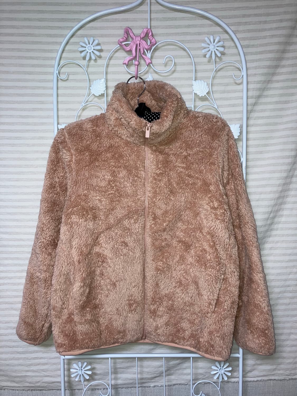 jpn vintage 딥핑크 후리스 y2k 스트릿 갸루 펑키 fabric 상품이미지1