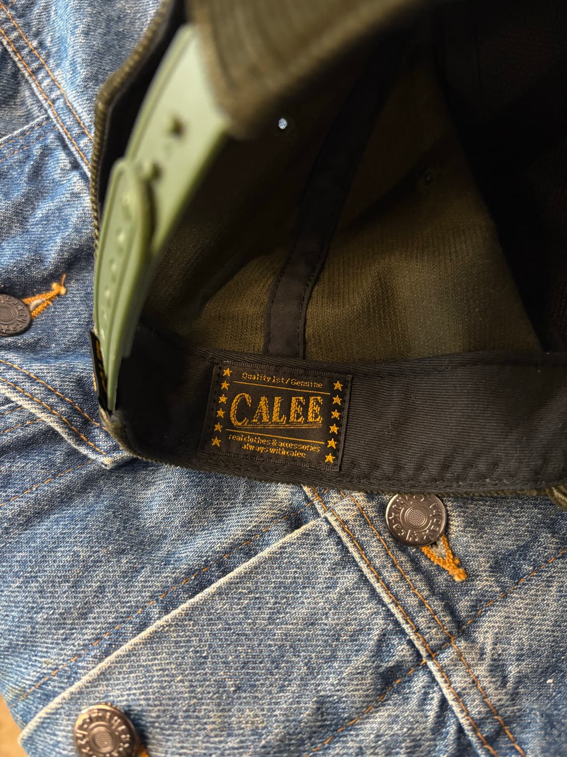 칼리 CALEE 올리브 코듀로이 빈티지 캡 상품이미지6