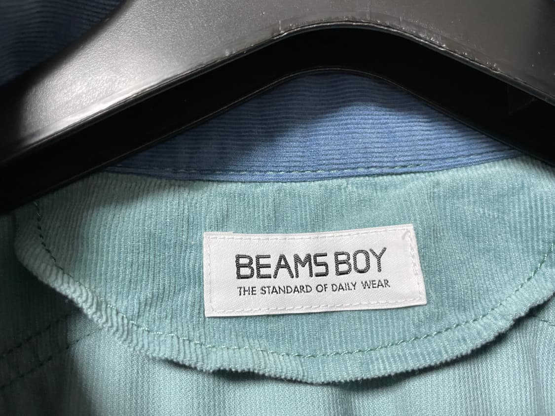 여성 빔즈보이 오버핏 배색 골덴 코듀로이 셔츠 상품이미지9