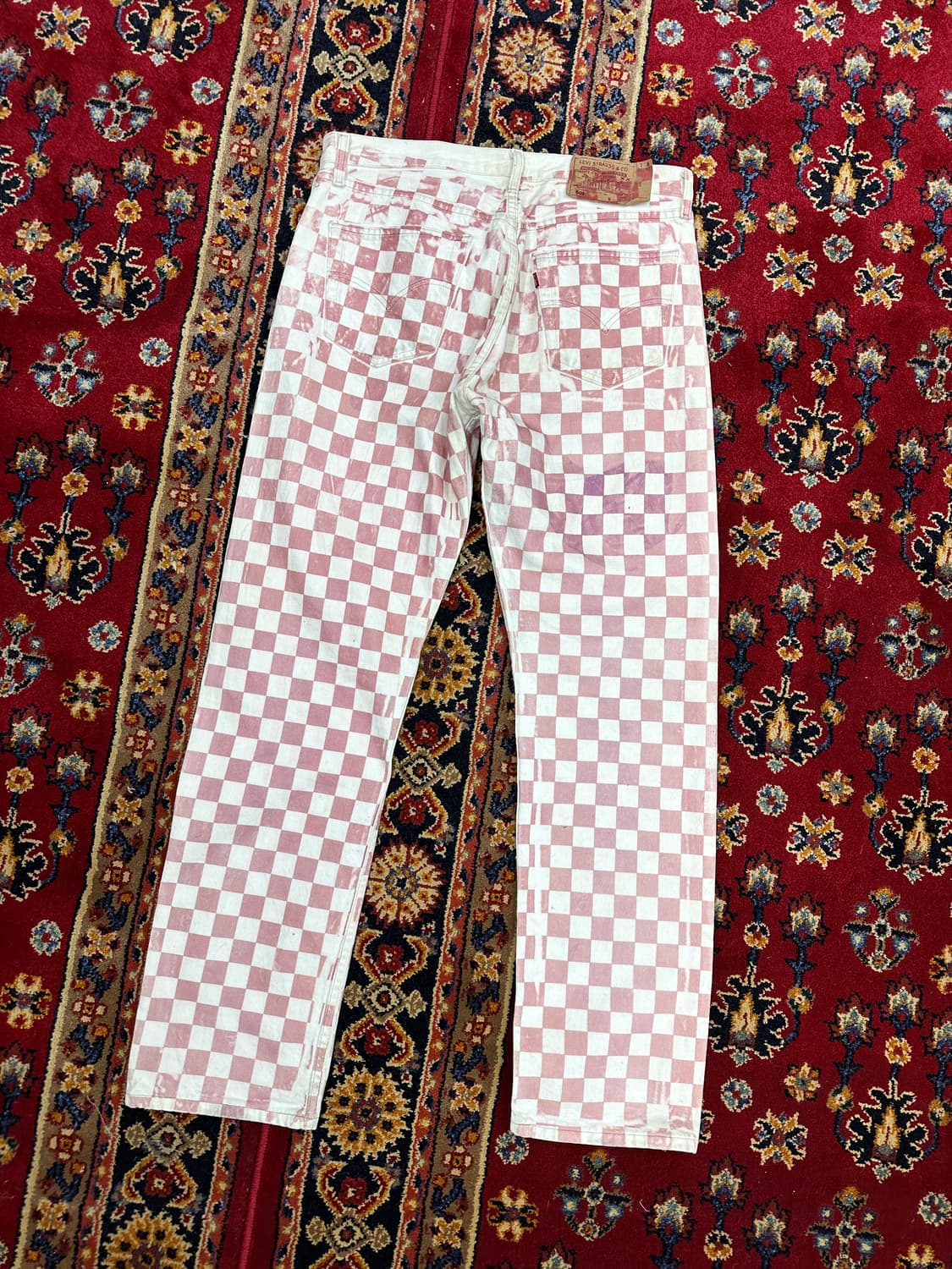 리바이스 501 체커보드 데님팬츠 RACS72 커스텀 상품이미지9