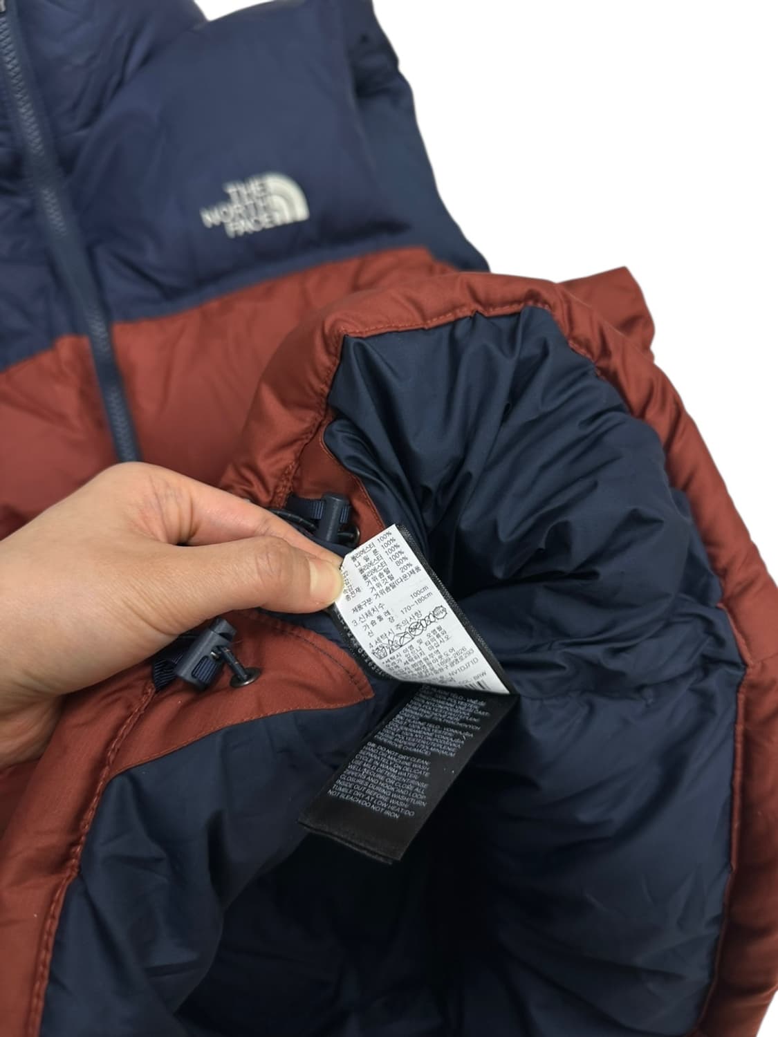 노스페이스 눕시 700 패딩조끼 네이비&브라운 (L) 상품이미지5