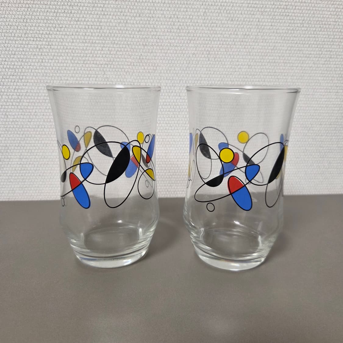 레트로 패턴 유리컵 상품이미지1