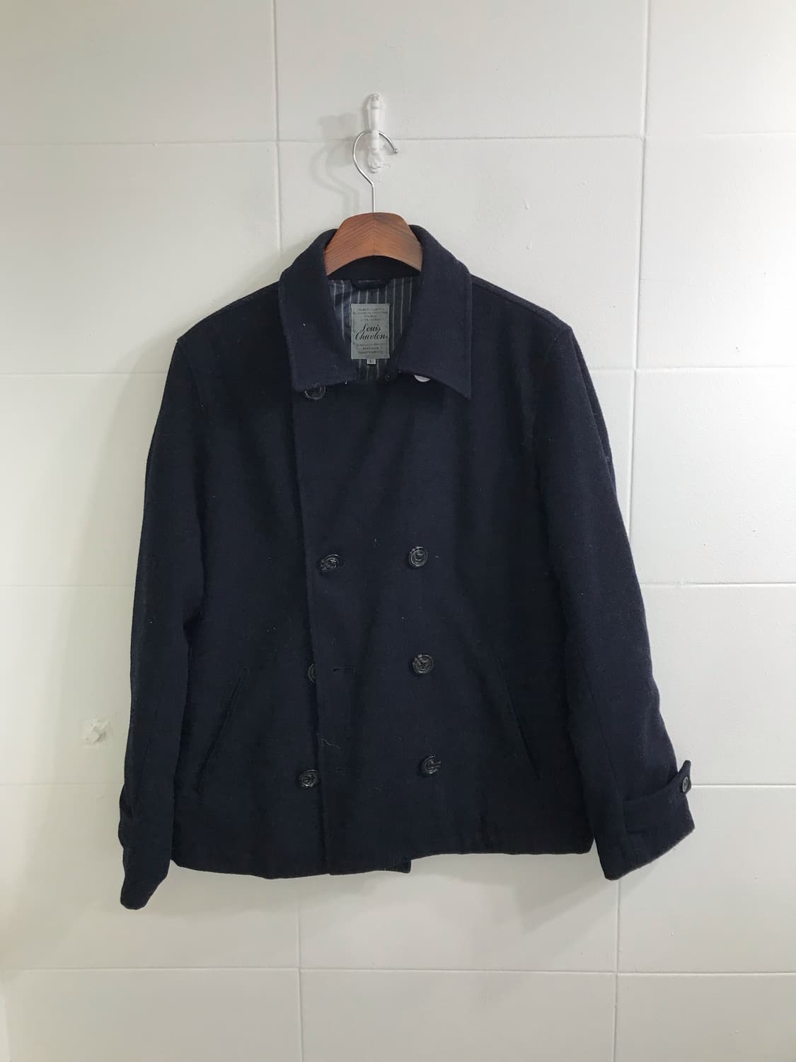 버버리 체크 원피스 네이비 니혼진 더블버튼 코트 코디세트 상품이미지6