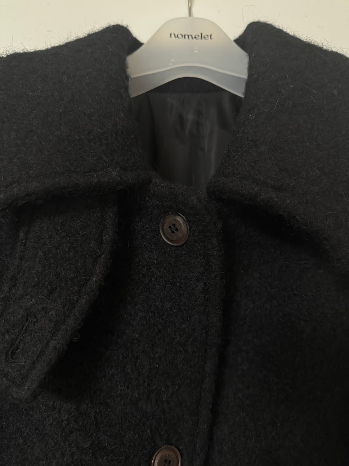 노멜렛 베스티 부클 하프 코트 블랙 상품이미지7