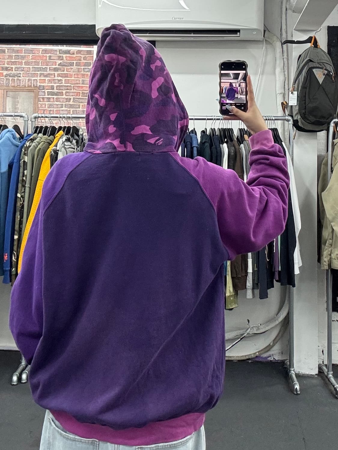 베이프 OG 퍼플 카모 풀 후드집업 상품이미지4