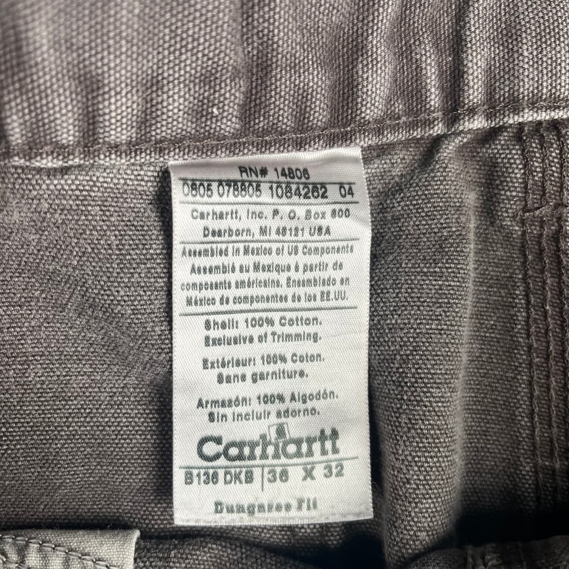 빈티지 칼하트 더블니 다크브라운 워크팬츠 B136DKB 상품이미지5