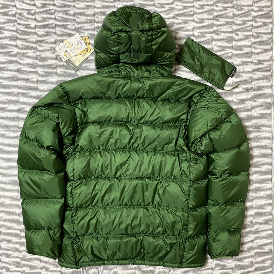 몽벨 라이트 알파인 다운 파카 자켓 패딩 다크 그린 XL 상품이미지3
