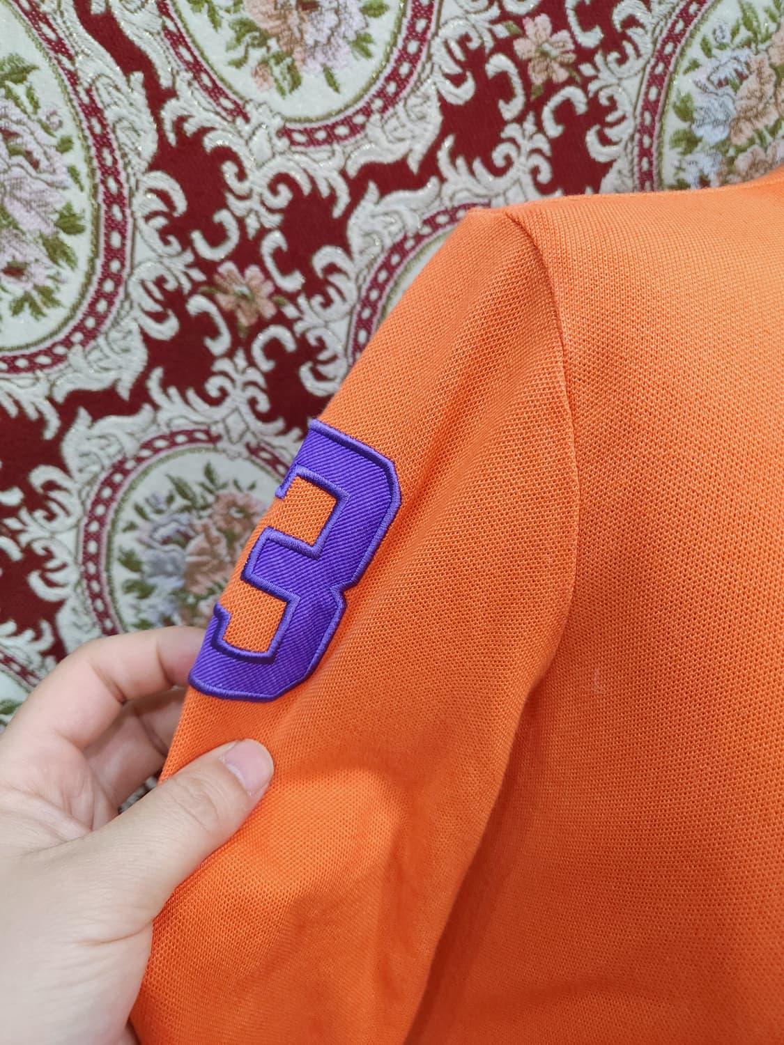 폴로 랄프로렌 오렌지 퍼플 빅포니 카라 긴팔티

 상품이미지3