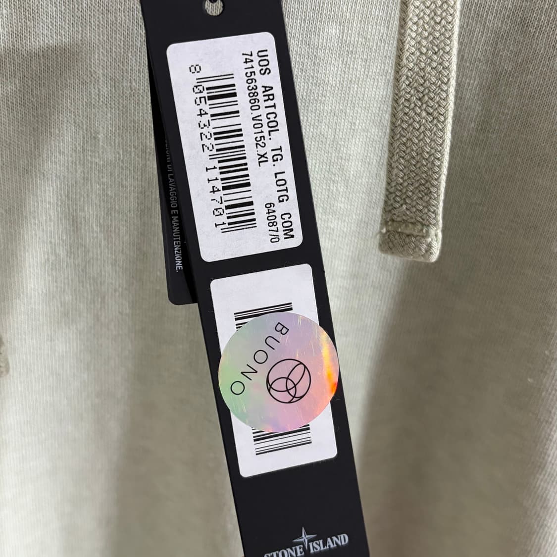 새상품(XL)스톤아일랜드 와펜 패치 후드 메론 상품이미지4