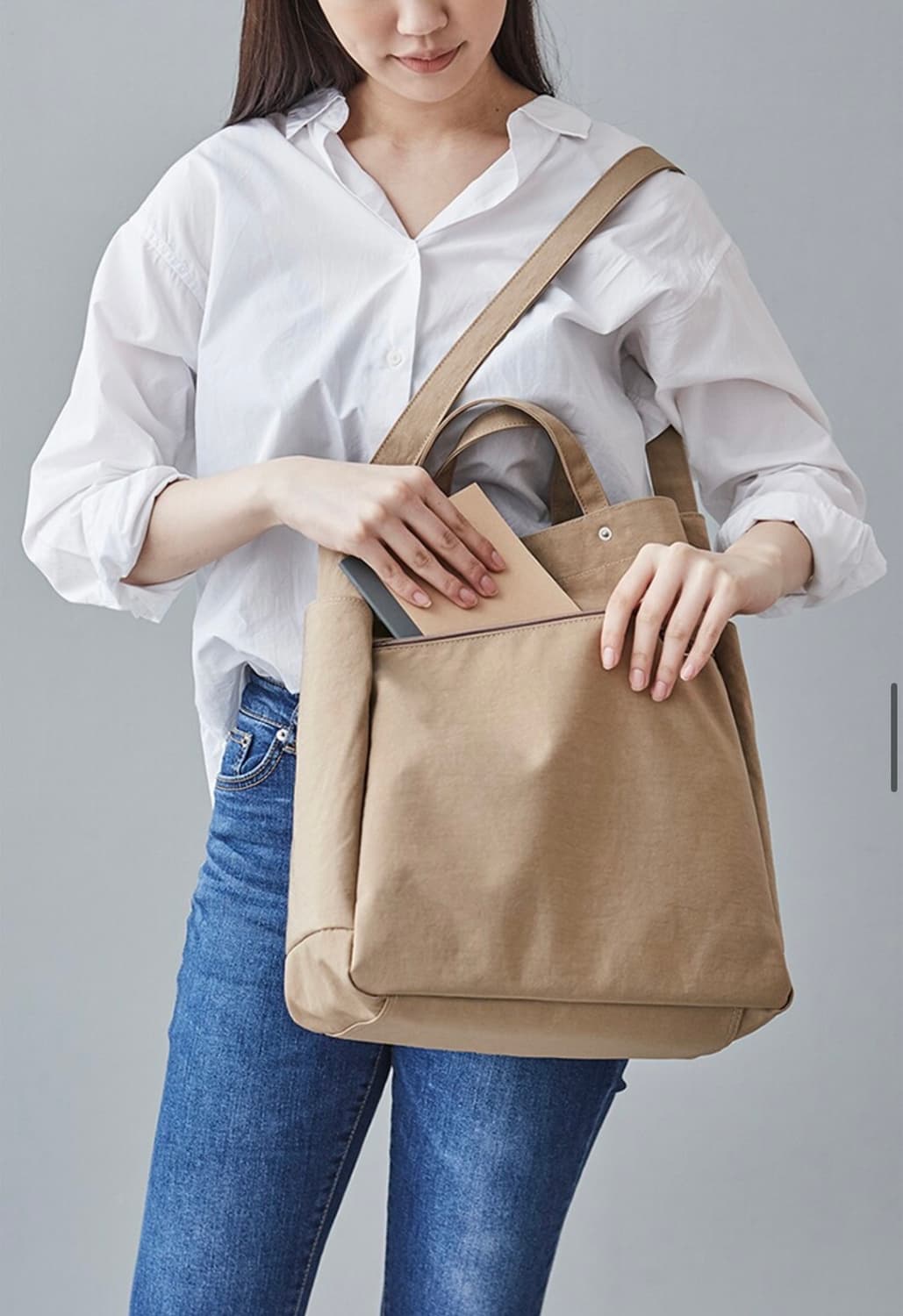 아이띵소 HEN DAY SHOPPER (Beige) 상품이미지2