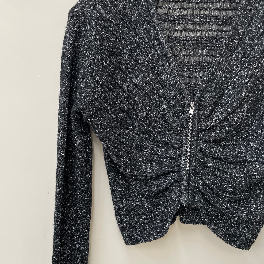 빈티지 집업 크롭 가디건 상품이미지4