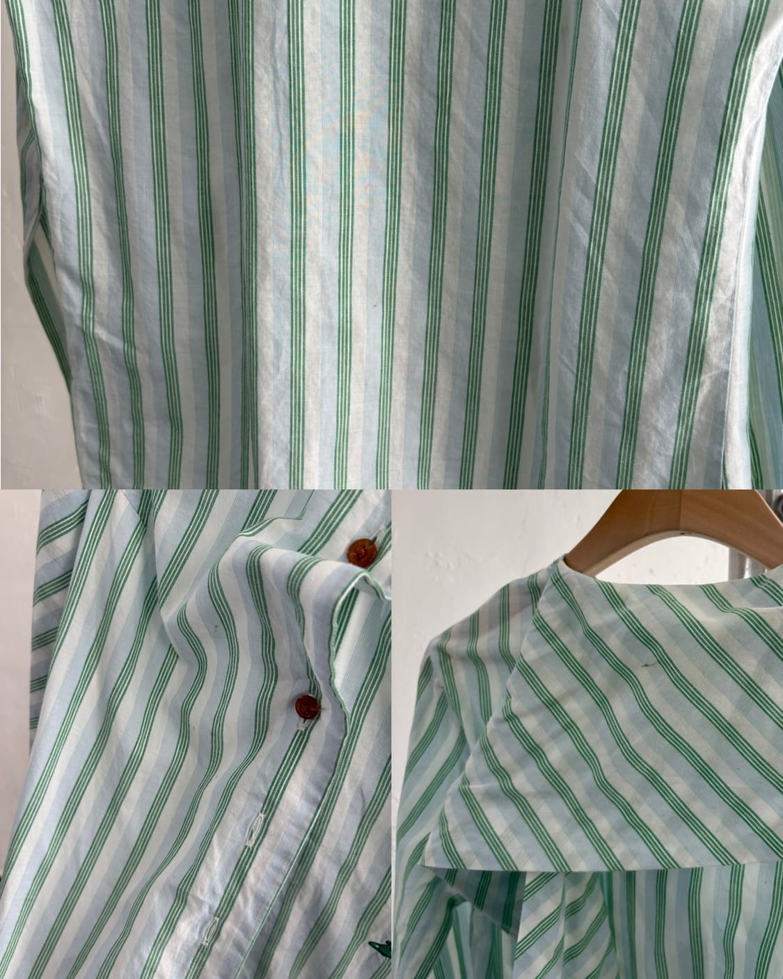 Vivienne Westwood 비비안웨스트우드 그린 스트라이프 셔츠 상품이미지7