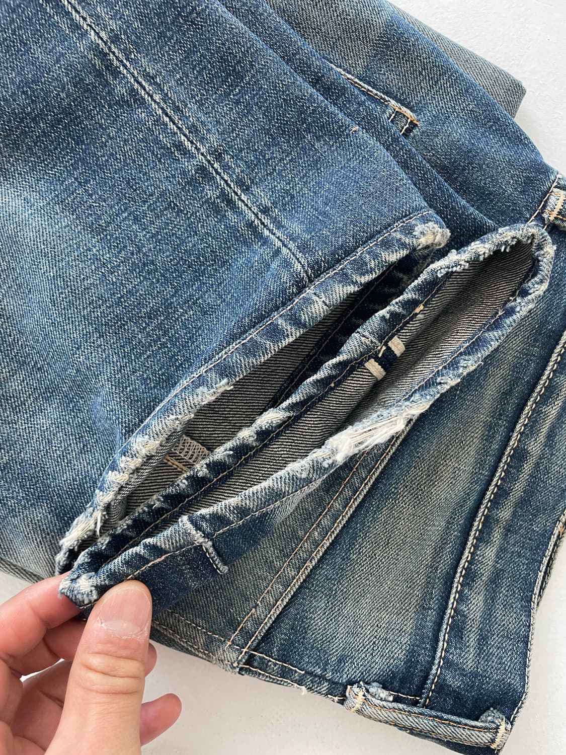 Visvim 00's fluxus distreessd 데님 상품이미지6