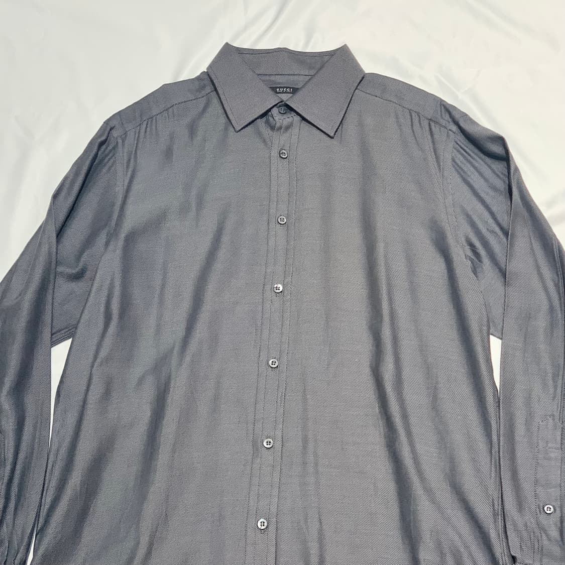 Gucci Charcoal Herringbone Shirt 구찌 해링본 상품이미지2