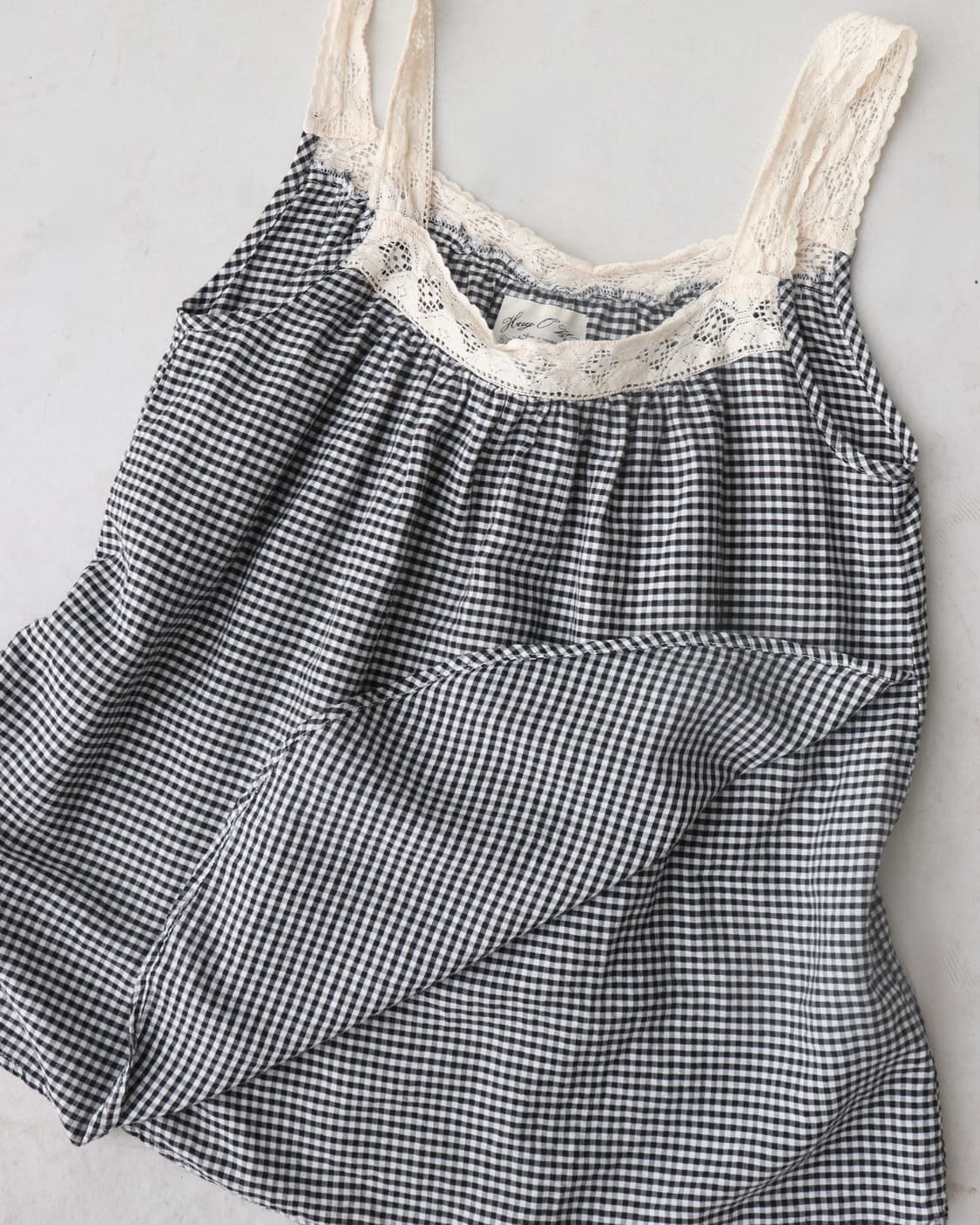 [HUG Ō WäR] Check Lace Camisole Blouse 상품이미지10