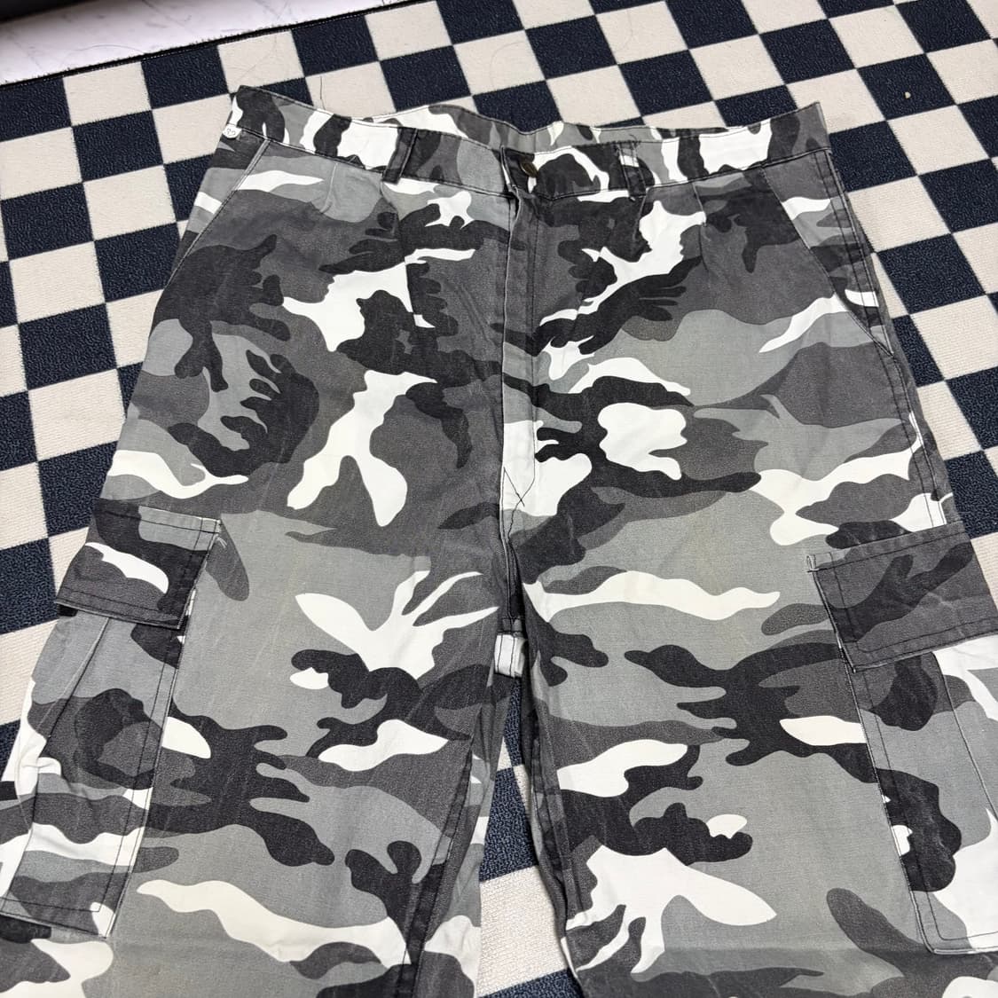 빈티지 보세 그레이 카모 팬츠 바지 상품이미지1