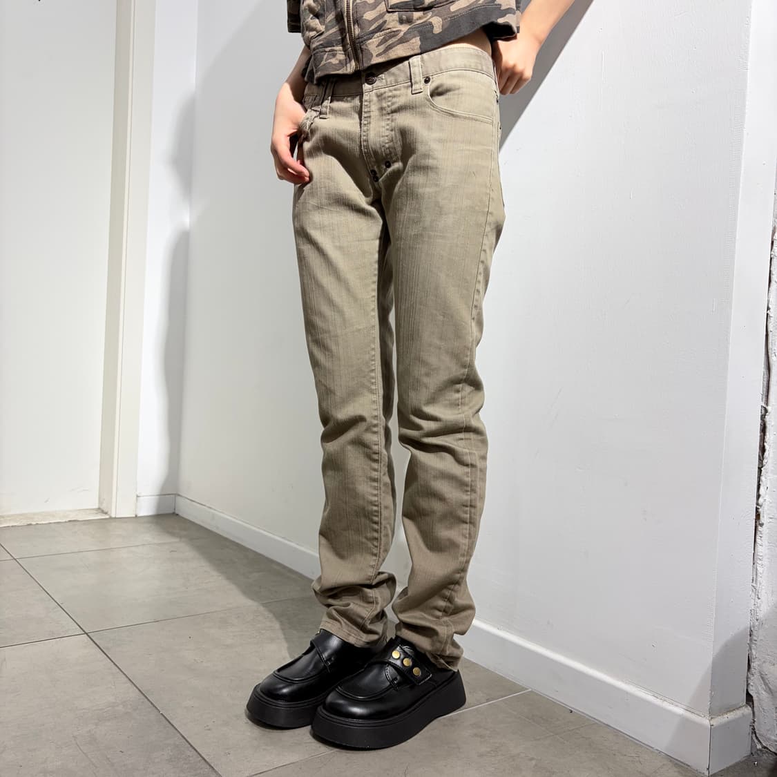 Katharine Hamnett 그레이 워싱 팬츠 바지 상품이미지10