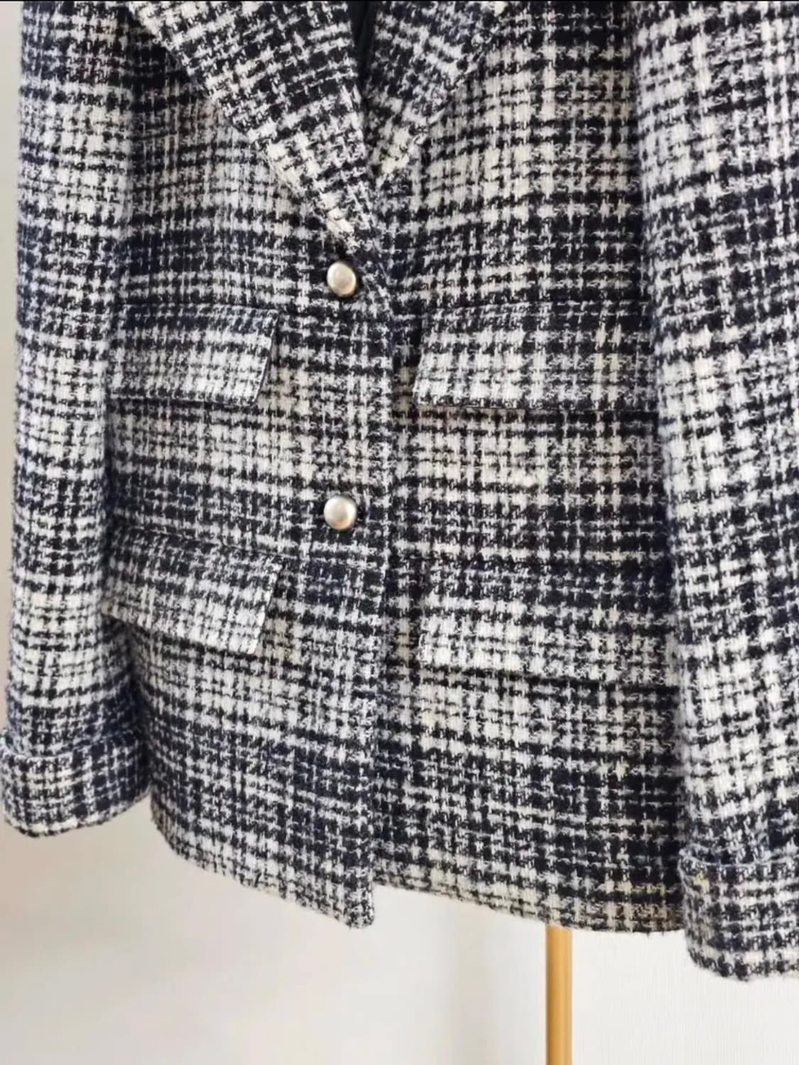 (38)ORR 오르 여자 울 체크 코트 자켓 상품이미지4