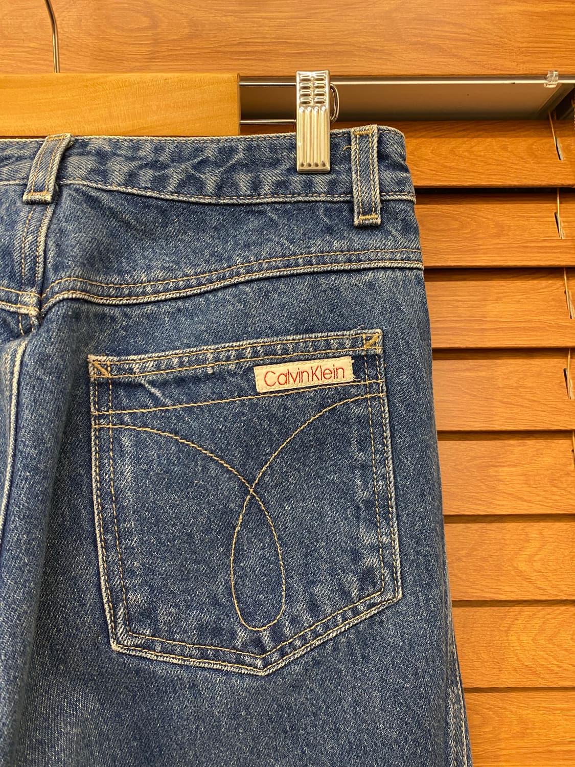 90s USA CK 캘빈 클라인 진청 스트레이트진 상품이미지4