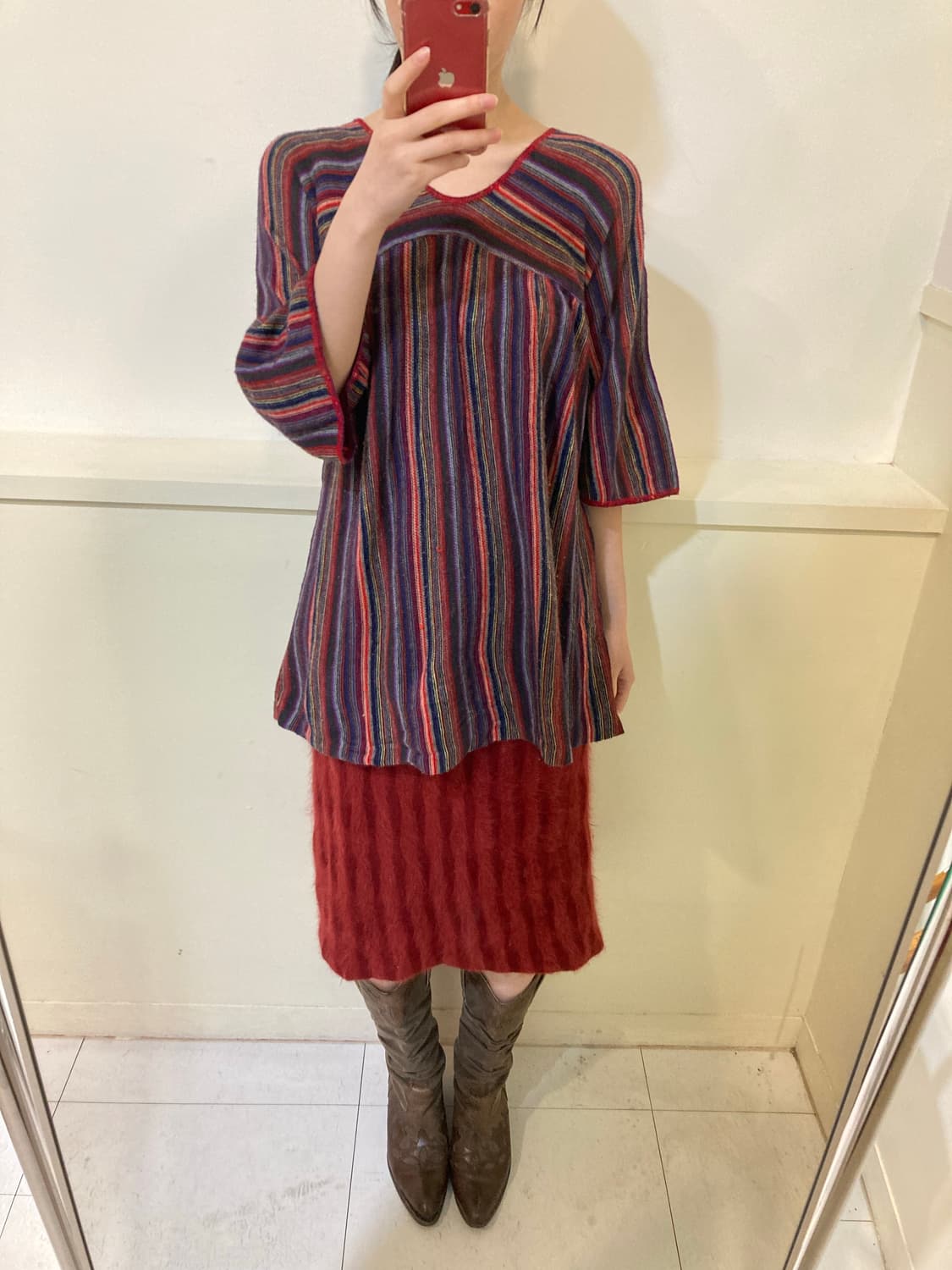 에스닉 울 모리 레이어드 니트 상품이미지8