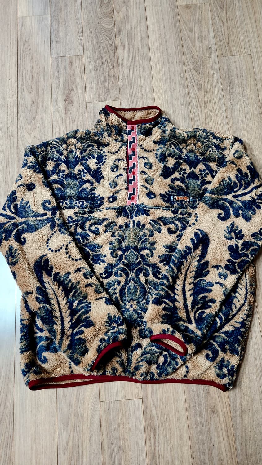 캐피탈 다마스크 패턴 마리아 플리스 집 블루종 베이지 상품이미지1