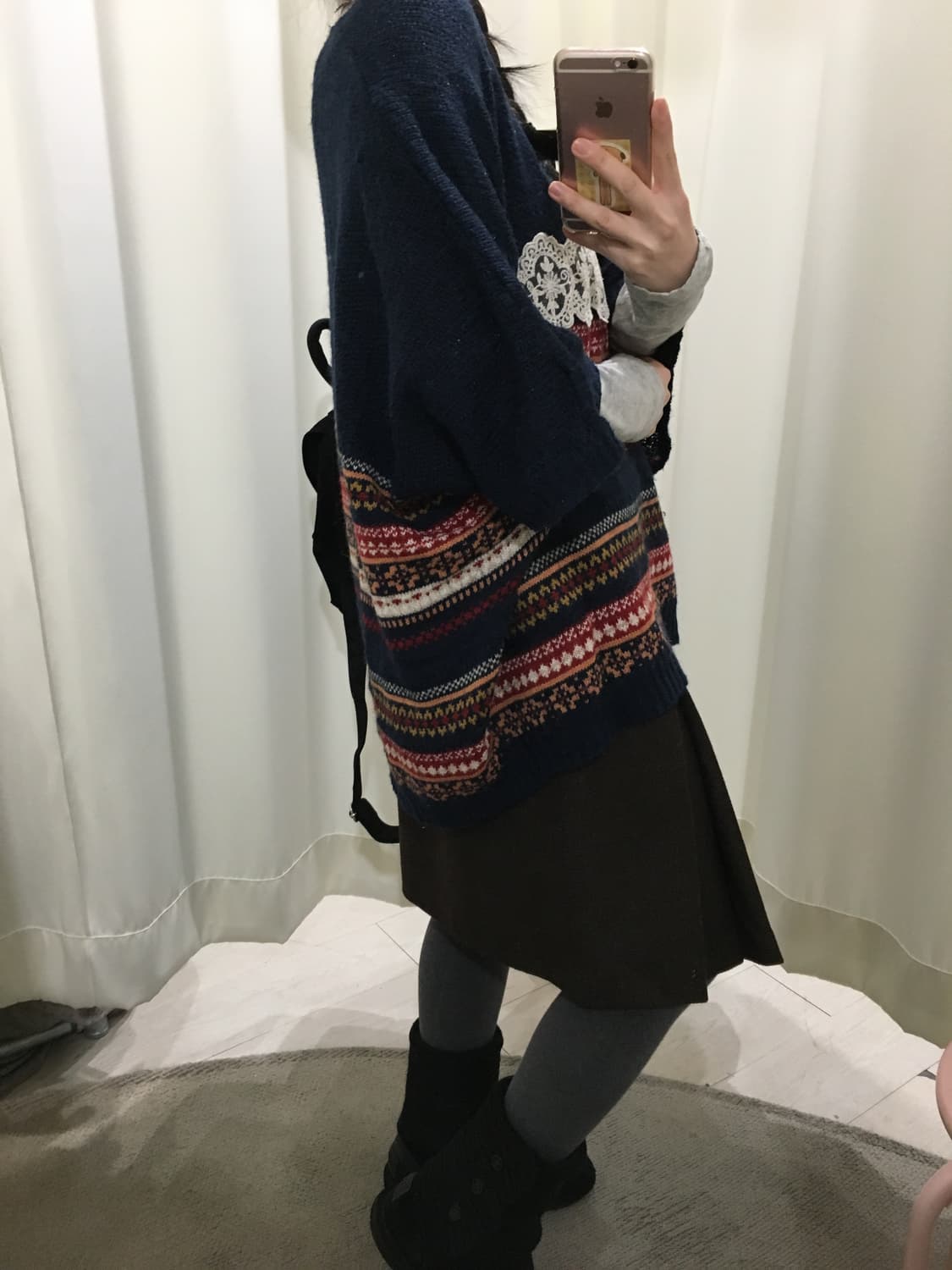 노르딕 오버핏 레이어드 니트 상품이미지5