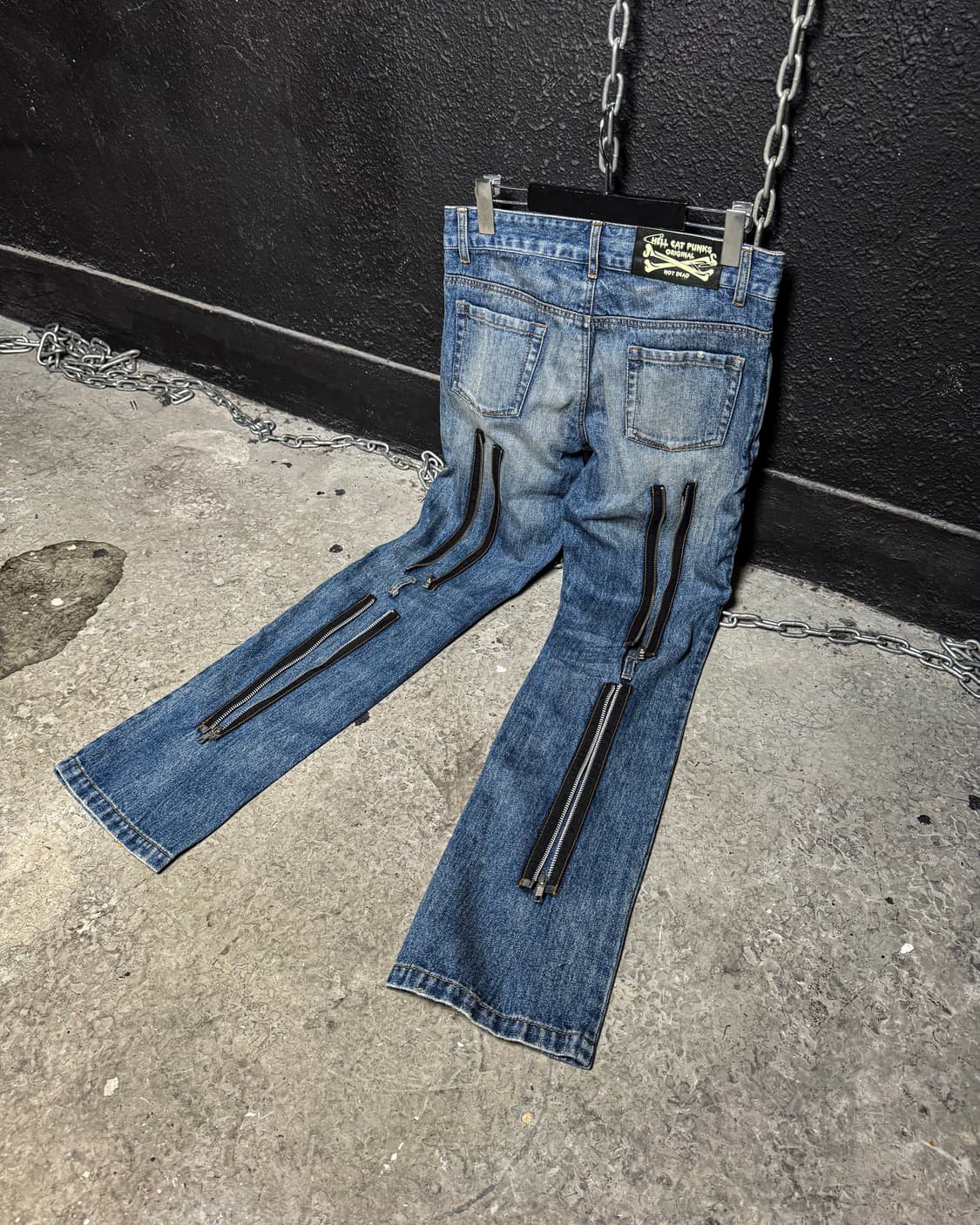 HELL CAT PUNKS – Zip Denim Bondage Pants 상품이미지1