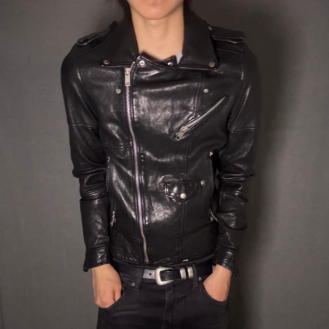 양가죽 라이더 자켓 상품이미지2