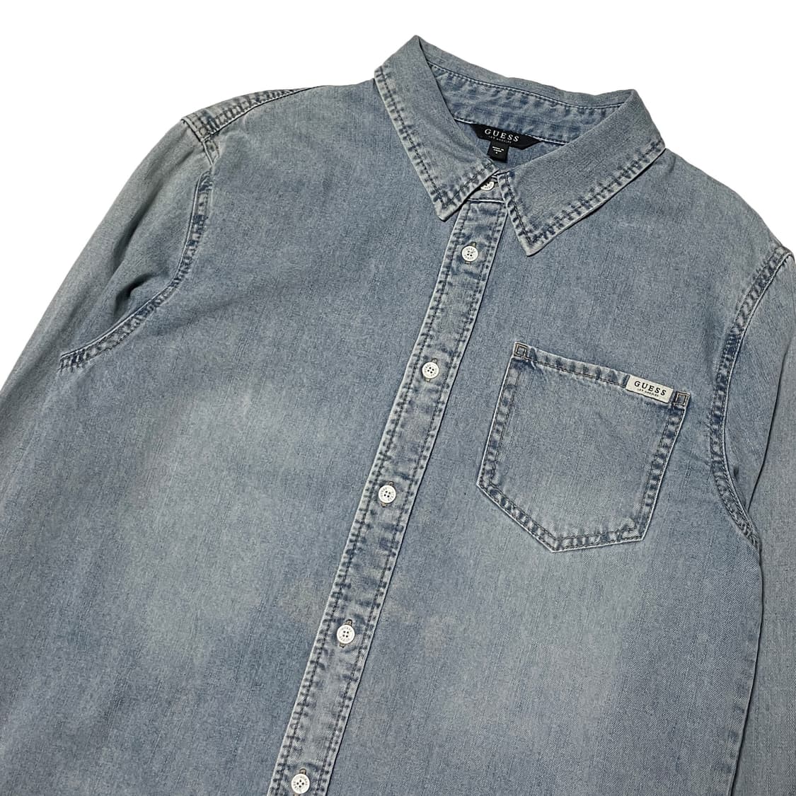 게스 원포켓 데님 셔츠 상품이미지3