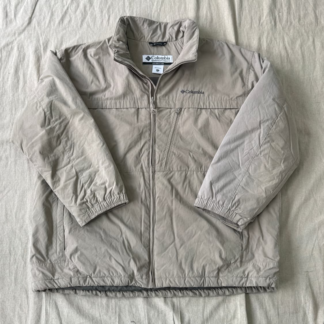 컬럼비아 해외판 빈티지 더티베이지 패딩 점퍼 XXL 상품이미지1