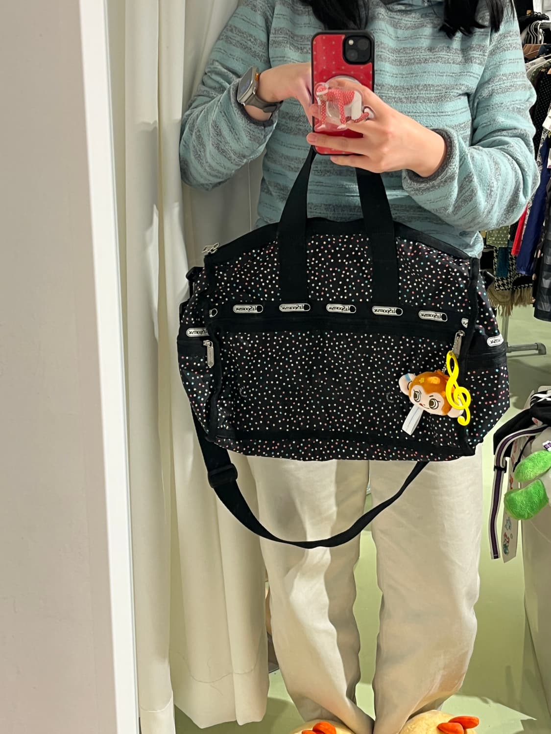 알rock 달rock 별무늬 핸드백 ⭐️ 상품이미지6