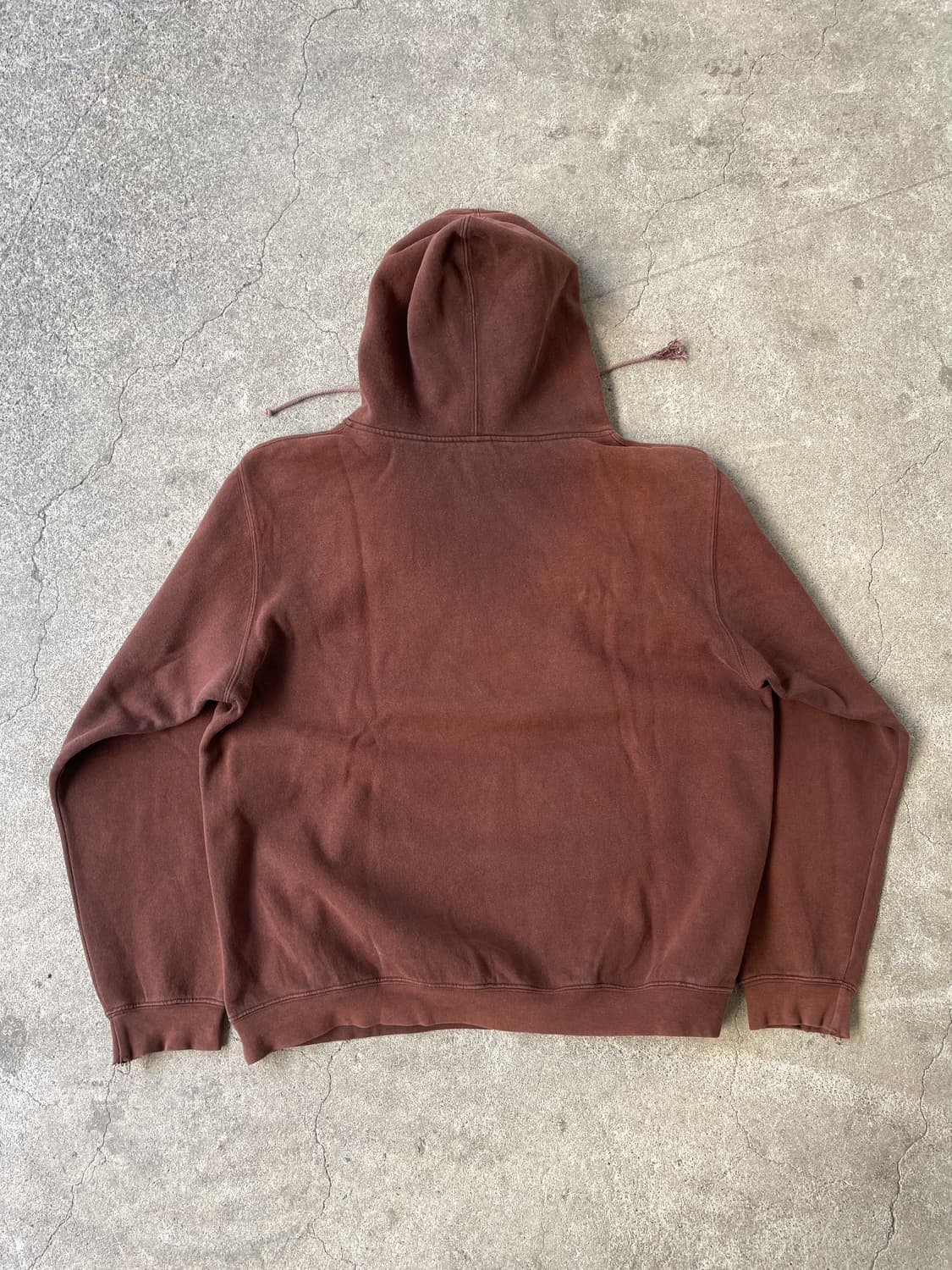 00s Stüssy Faded Brown hoodie 상품이미지9