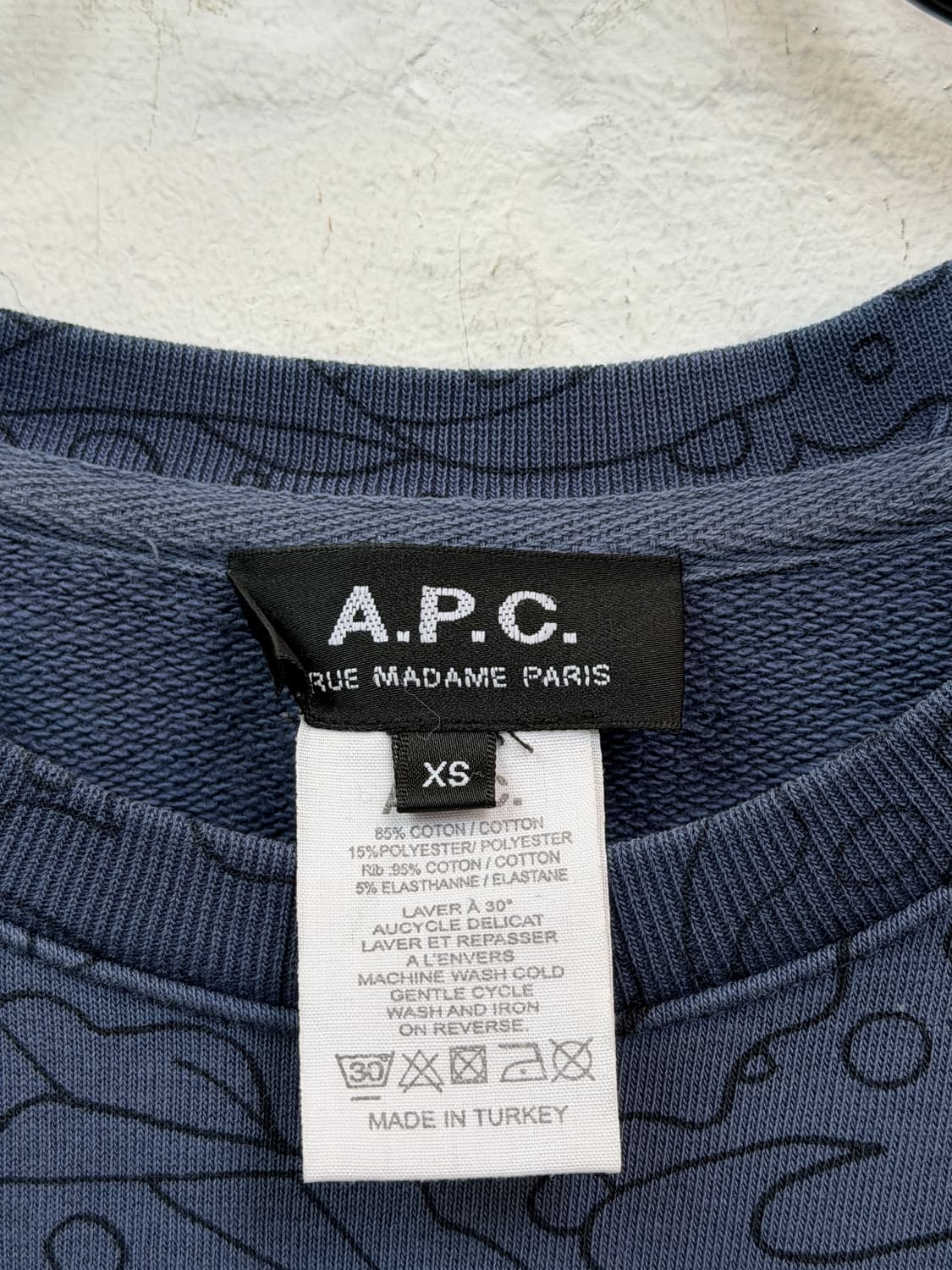 A.P.C. 아페쎄 멀티 패턴 스웻 셔츠 맨투맨 XS 상품이미지2