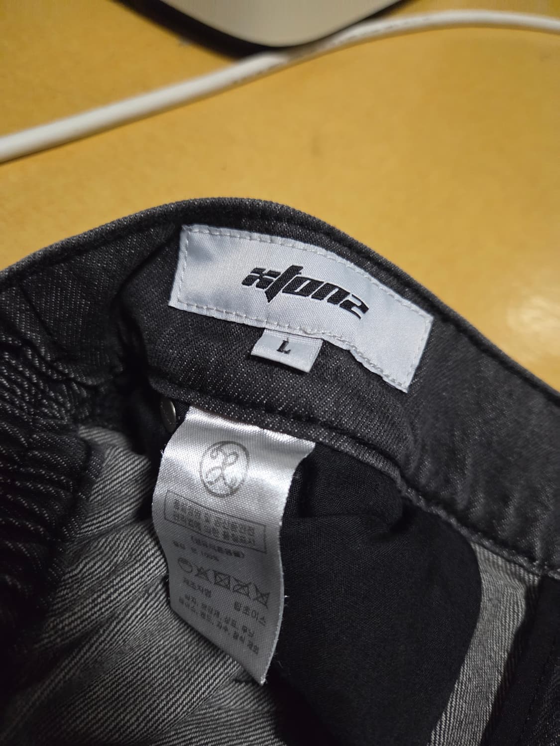 엑스톤즈 블랙 와이드 데님 팬츠 L 상품이미지2