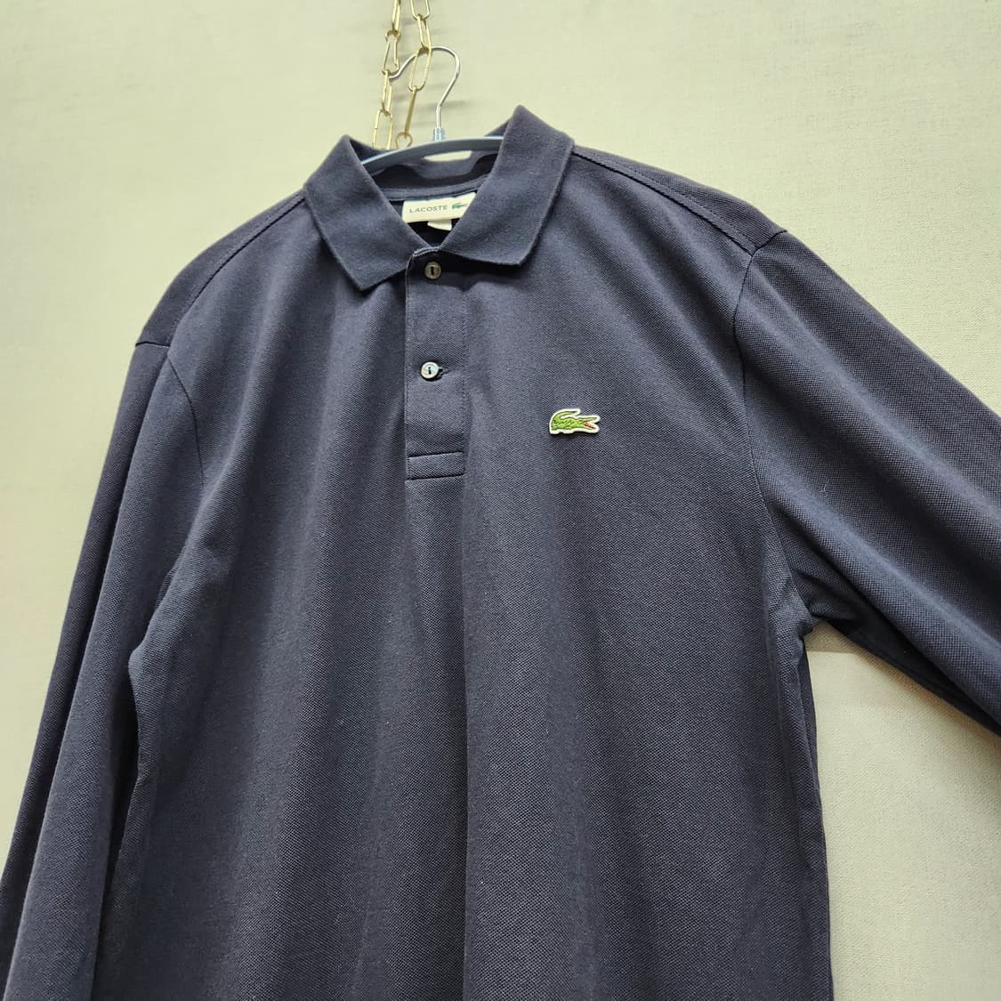 라코스테 로고 카라 긴팔티 M(M) 남여공용 상품이미지3