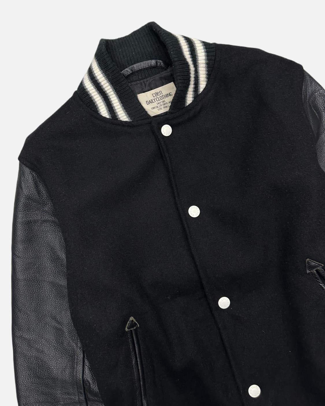 COEN wool leather vasity jacket 상품이미지2