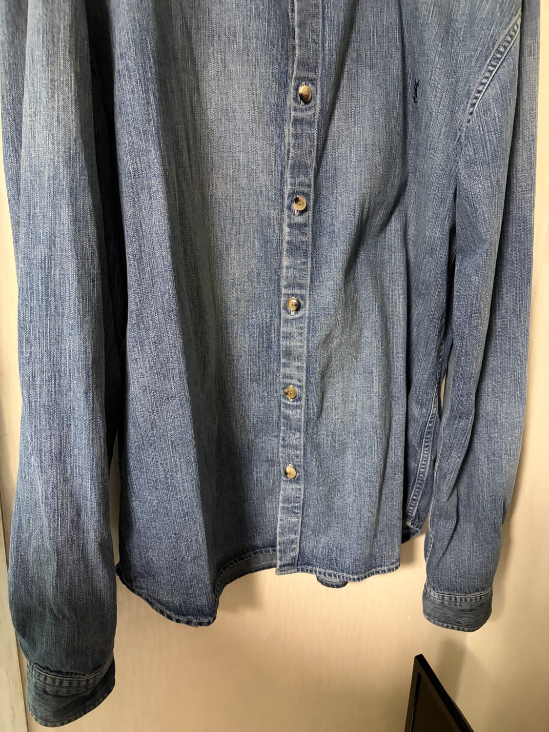 생로랑 / 로고 데님 셔츠 / XL 상품이미지7