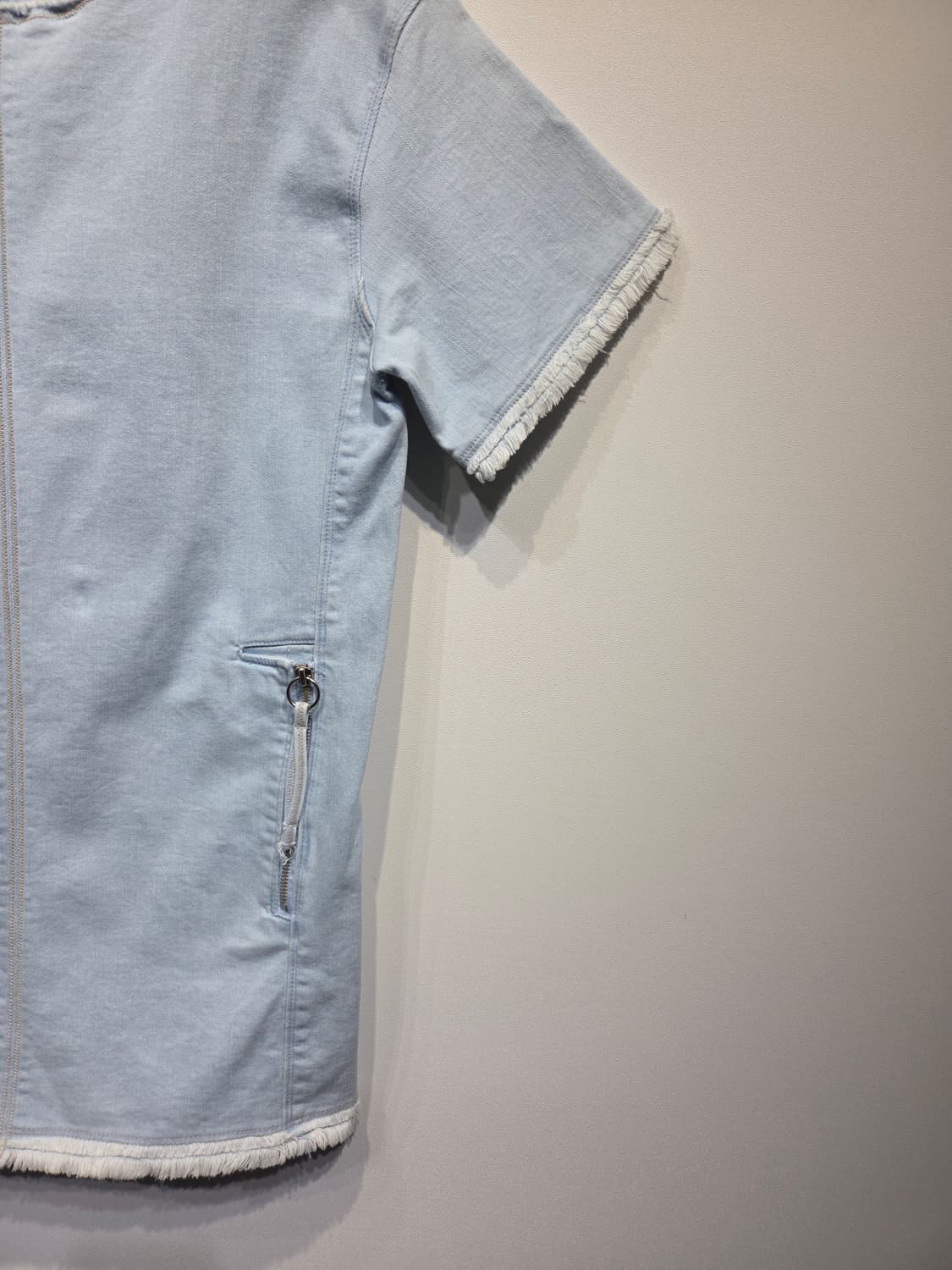 SYSTEM 한섬 라이트 블루 프린지 미니 원피스 상품이미지5