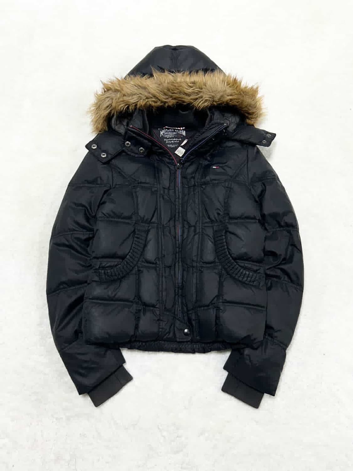 타미힐피거 미니로고 블랙 덕다운 울프죠 패딩 상품이미지5