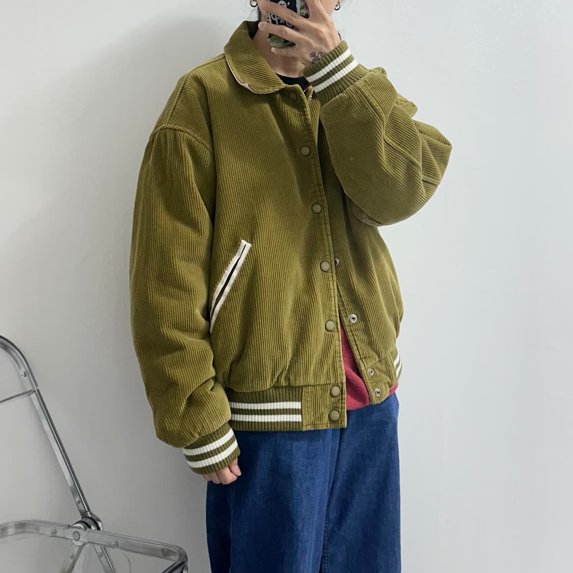 PINO 코듀로이 바시티 누빔 점퍼 상품이미지2