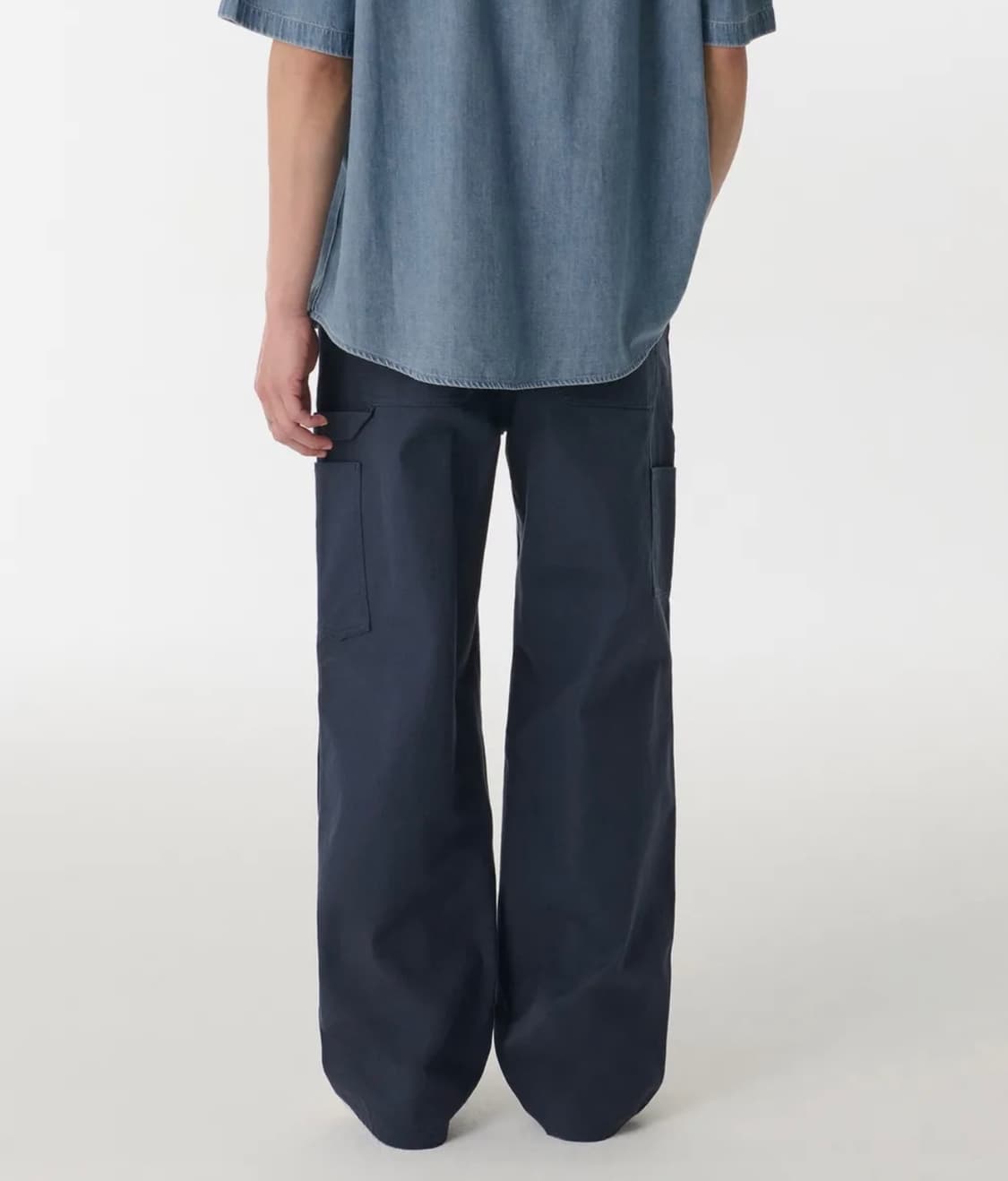 무탠다드 캔버스 와이드 더블 니 카펜터 팬츠(아이언그레이) 상품이미지2